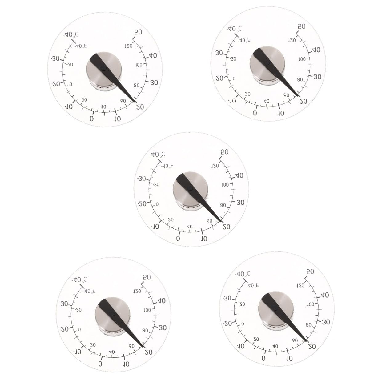 BESPORTBLE 5 Pièces Jauge De Température Extérieure Thermomètre Jauge De Température Autocollant Statique Cadran