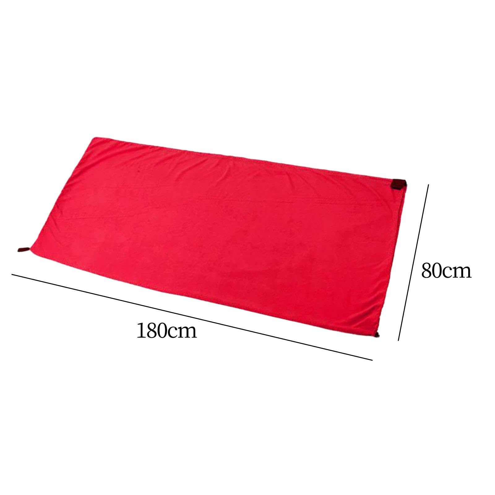 Yiju Fleece Sleeping Bag Liner with Zipper for Outdoor Adventures and Travel, red