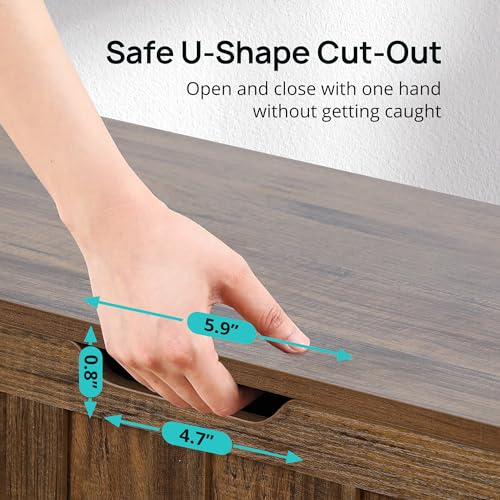 Storage-Chest-394-Wooden-Storage-Bench-with-4-Wheels-2-Safety-Hinges-Retro-Toy-Box-Support-300-lbs-for-Bedroom-Living-Room-Easy-Assembly-Vintage-Brown Storage Chest 394 Wooden Storage Bench with 4 Wheels 2 Safety Hinges Retro Toy Box Support 300 lbs for Bedroom Living Room Easy Assembly Vintage Brown