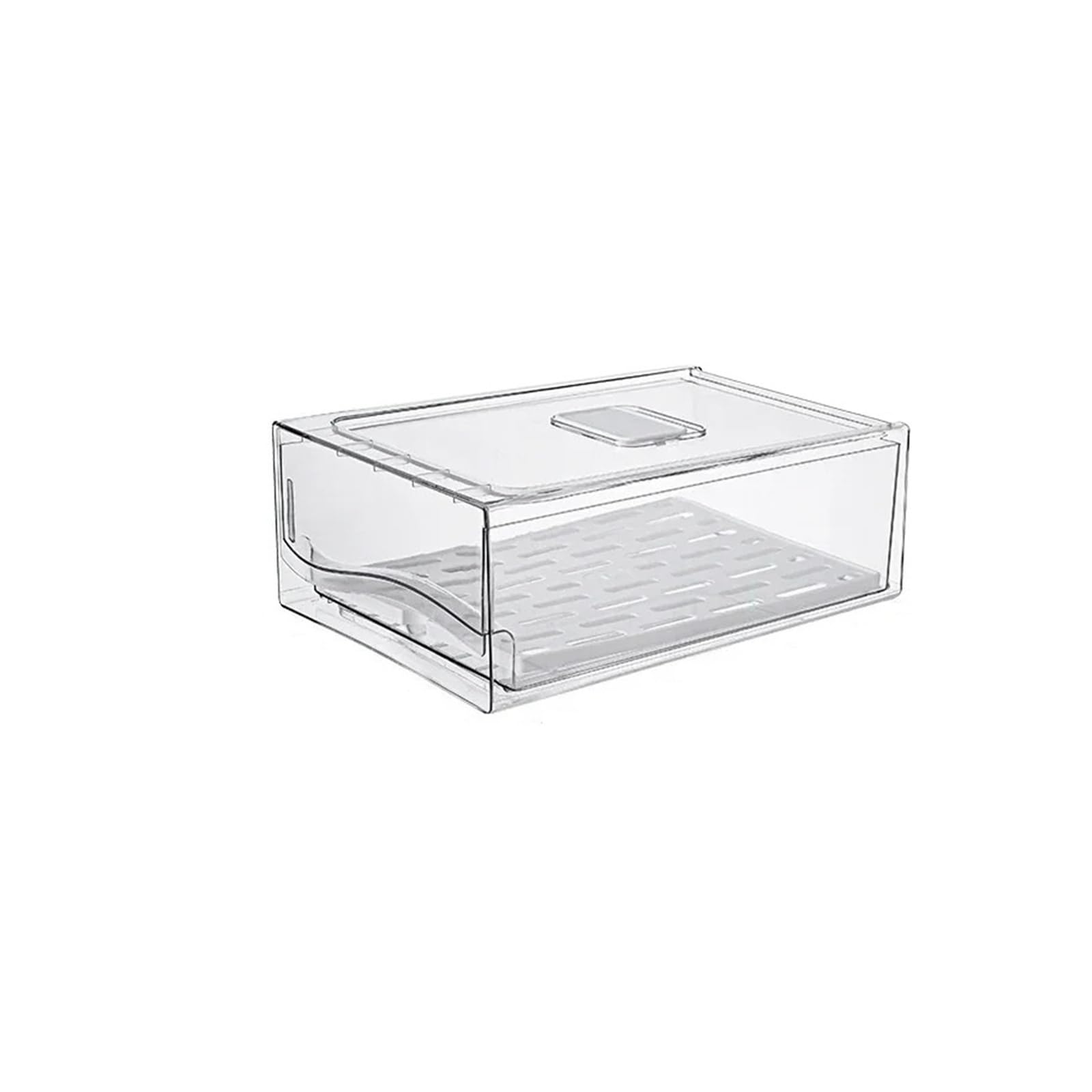 Caja De Almacenamiento For Refrigerador, Organizador For Refrigerador Y Congelador | Caja de almacenamiento for refrigerador - PET extraíble con bandeja de drenaje - Caja organizadora for congelador(L)