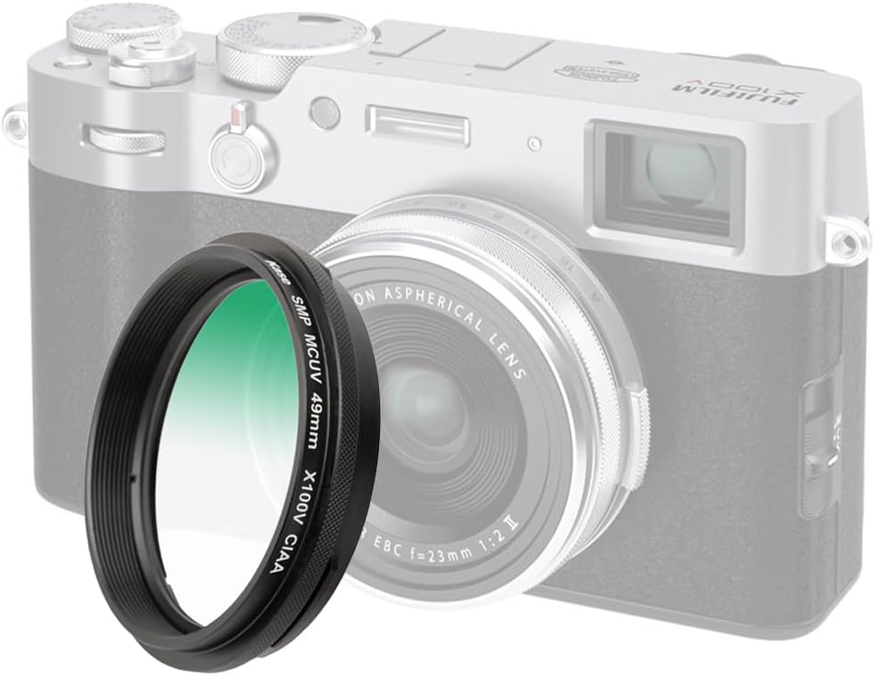 Kase MCUV UV Protection Lens Filter for Fujifilm X100 Series Camera (X100, X100S, X100F, X100T, X100V, X100VI) - Black Frame, Optical Glass HD Multi-Coated, Compact Camera Accessories