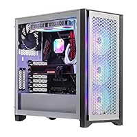 Velztorm Argentux Custom Built Gaming Desktop PC (Intel i7-11700K, AMD Radeon RX 9060 XT, 32GB DDR4, 2TB PCIe SSD + 1TB HDD, RGB Fans, 240mm AIO, 750W PSU, Bluetooth 5.1, RJ-45, HDMI, Win 11 Home)