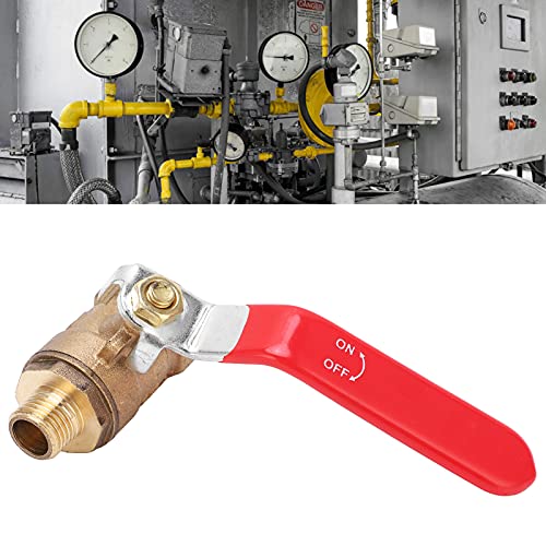 Air Compressor Ball Valve Cast Copper Pipe Fitting Air Compressor Accessory, 1/2in Female Thread 1/4in Male - Image 3