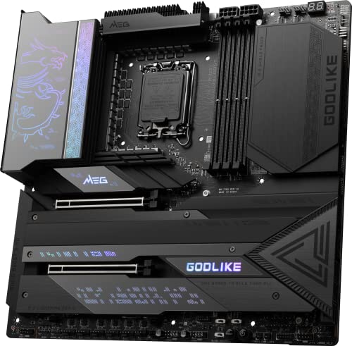 Image of MSI MEG Z790 GODLIKE Gaming Motherboard (Supports 12th /13th / 14th Gen Intel Processors, LGA 1700, DDR5, PCIe 5.0, M.2, 10Gbps LAN, USB 3.2 Gen2, Wi-Fi 6E, Bluetooth 5.3, Thunderbolt, E-ATX)