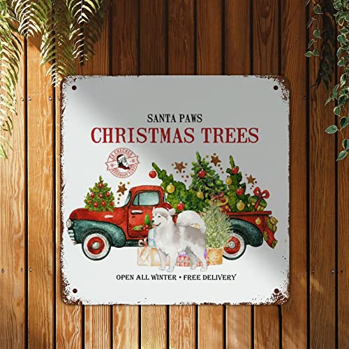 Panneau de Noël rétro en métal idéal pour décorer un bar rustique - 3