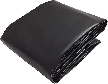 Image HDPE Fish Pond Liner Landscaping Waterproof Impermeable Membrane Pools Cover Pond Liner Thicken Heavy Duty, Black Waterproof Fish Pond Liner Cloth 4.5m Wide(Size:15x33ft/4.5x10m,Color:40S)
