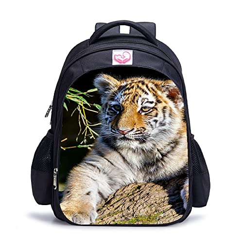 Sac à dos de voyage imprimé tigre 3D parfait pour les sorties scolaires et le weekend