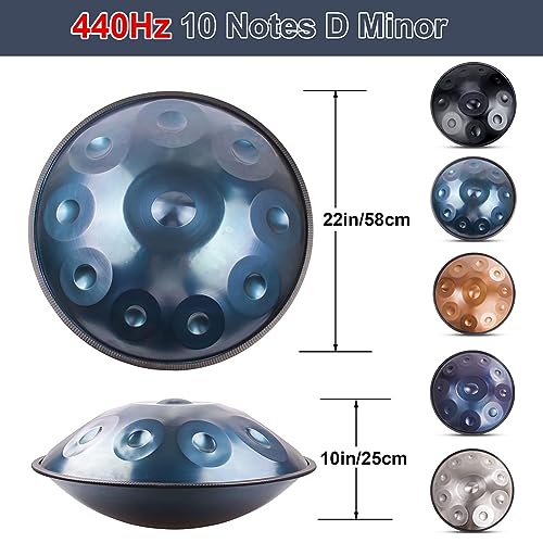 Handpan de acero con 10 notas en Re menor miniatura 7