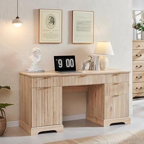 JXQTLINGMU 58" Modern Executive Desk Cover