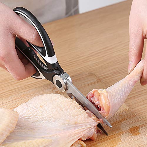 AQwzh Ultra Sharp Premium Heavy Duty Kitchen Shears and 5 in 1 Multi Purpose Scissors black