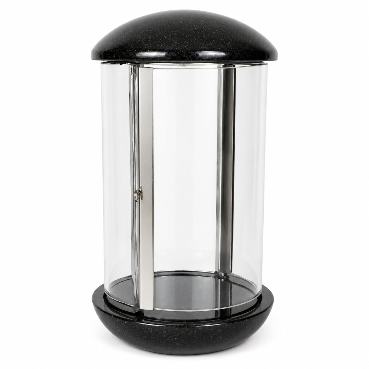 designgrab Luma - Farol para tumba (granito y cristal macizo, diámetro de 14 x 24 cm), color sueco