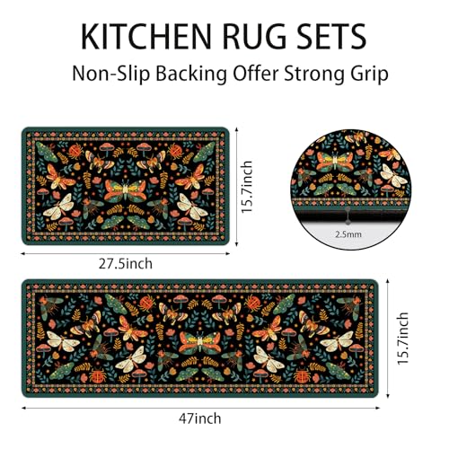 50% Off Butterfly Anti-Fatigue Kitchen Mats, Non-Slip & Washable
