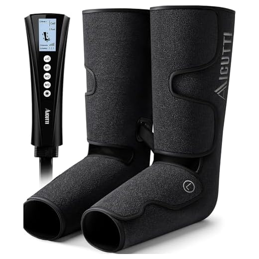 AICUTTI Compression Foot and Leg Massager, Air Compression Massager with Heat, Gifts for Family, Friends and Colleagues, Help with Edema and Varicose Veins