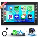 [4G+64G] Car Stereo for VW T5 Golf 4 Bora Polo Passat B5 Jetta Seat Peugeot 307 Ford Flex, Hodozzy 7 Inch Touch Screen Radio with Wireless Carplay Android Auto Bluetooth FM/RDS DSP Canbus Camera