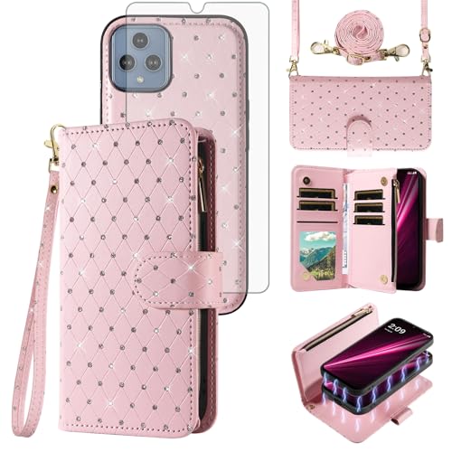 Coque pour Revvl 6 Asuwish anti-chute avec anneau support rotatif couleur rose