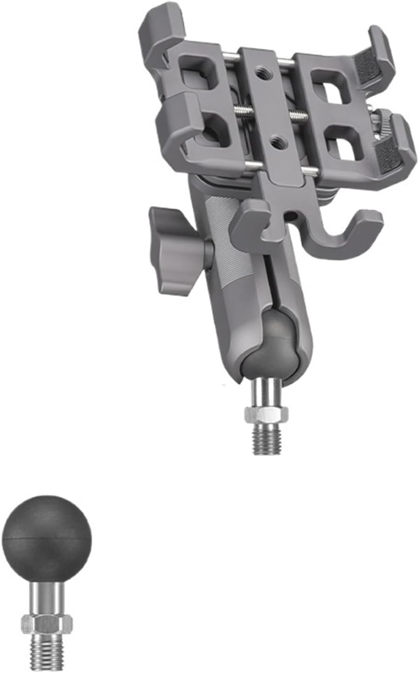 Motorcycle Bike Phone Holder Mount Aluminum Alloy with Vibration Dampener ATV/UTV Bike Scooter Handlebar GPS Clip(CPC-09T9(M10))