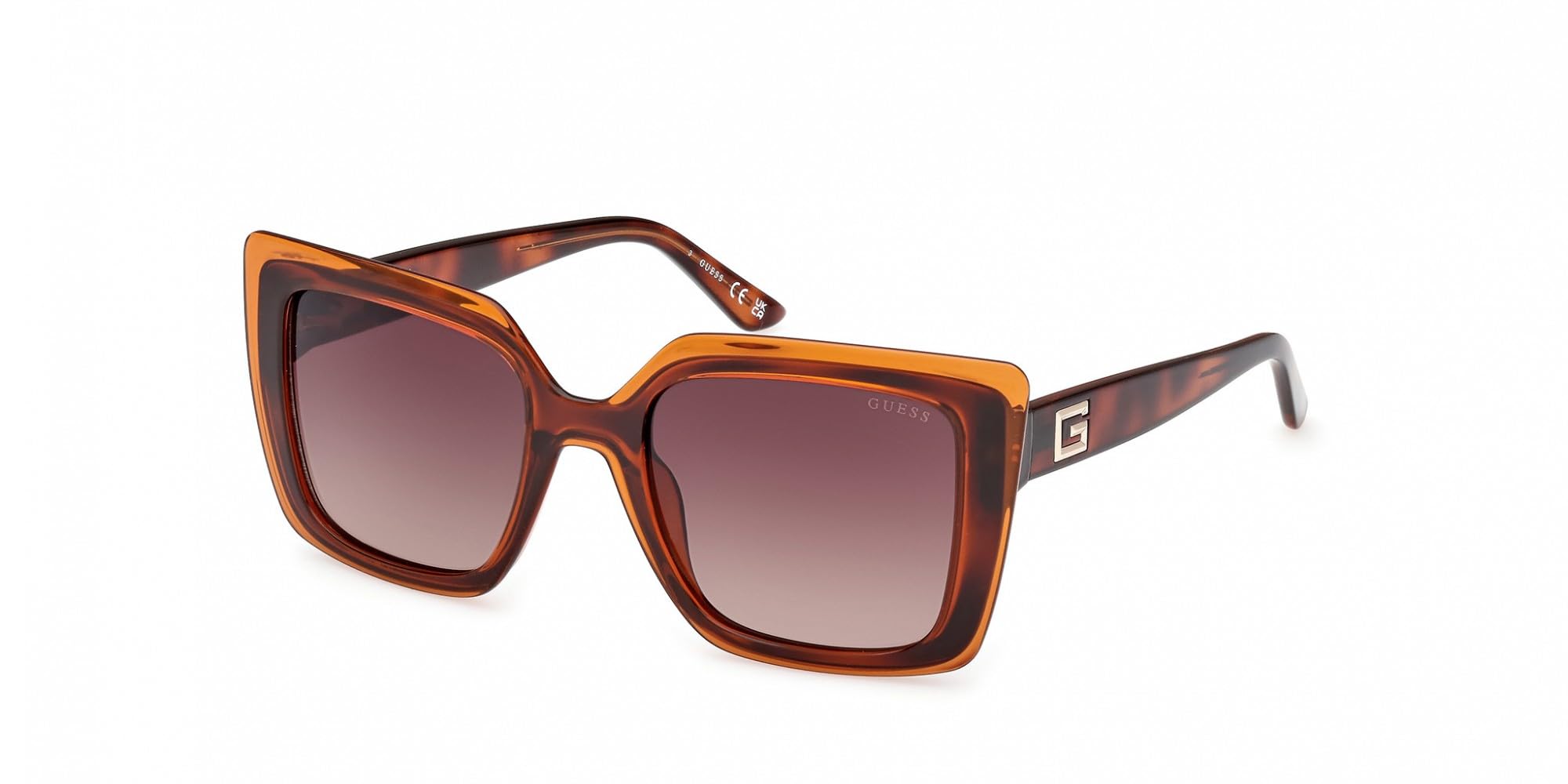 GUESS GU7908 Gafas de Sol, Mujeres, Dark Havana (Marrón), Talla única