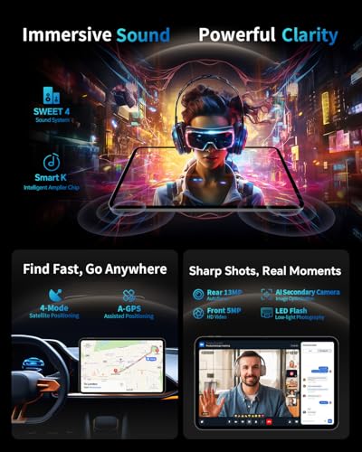 Image of TECLAST Android 16 T65 13.4 inch Large Tablet, 256GB ROM, 12H 10000mAh Battery, 120Hz 1920x1200 IPS Display, 2.2Ghz Octa-Core Processor, 2.4 /5G Wi-Fi+4G LTE, GPS, Ideal for Streaming and Learning