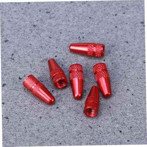 6 Pcs Tapones de Válvula para Bicicleta Rojos miniatura 6