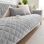 GKXLH New Sofa Cover Washable - Soft Milk Fleece Sofa Covers 1 2 3 Seater, Non-Slip Sofa Slipcovers, Couch Covers for Sectional Sofa, Corner Sofa Cover L Shape Furniture Protector (Grey, 90x180cm)