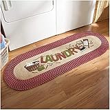 Collections Etc Vintage Laundry Room Decorative Braided Runner