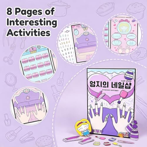 Image of PATPAT 2Pcs DIY Paper Quiet Book Cute Makeup-Theme Scene Activity Book