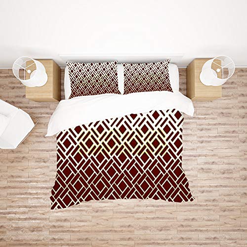 Parure de lit housse de couette Queen Size facile d'entretien et douce - 3