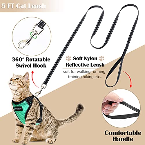 DMISOCHR Cat Harness and Leash Set - Escape Proof Cat Vest Harness for Walking Outdoor - Reflective Adjustable Soft Mesh… - Image 8