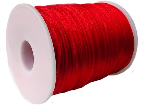 Miniatura 2 de Paybous Cordón de satén de nailon de 0.079 in x 110 yardas, cuerda de hilo trenzado para anudar chinos, pulseras de macramé, collares, fabricación