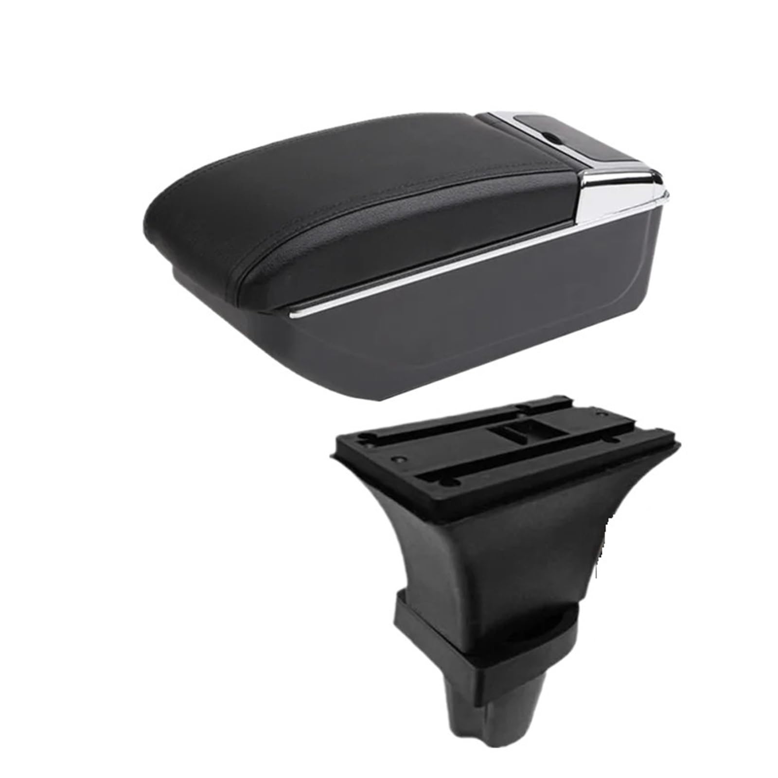 Ggwqoops Car Armrests For Kia For Morning For Picanto 2008-2020 Car Armrest Box Central Storage Interior Dedicated Retrofit Accessories Armrest Box(B black line NO USB)