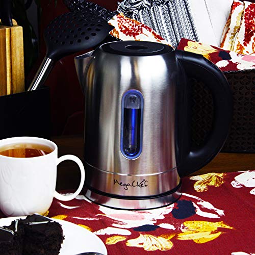 Tetera eléctrica de acero inoxidable Mega Chef 1.7L miniatura 2