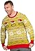 Junk Food Green Monster Santa Hat Xmas Adult Knitted Ugly Christmas Sweater