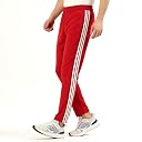 NS Lower 3Stripe – Premium Men’s Athletic Track Pants | Stylish Slim Fit, Breathable Fabric, Side Stripes, Perfect for Gym, Training & Casual Wear (in, Alpha, 2XL, Standard, Red) gallery image
