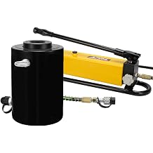 20/30/60Ton Hollow Ram Single Acting Hydraulic Lifting Cylinders with Hand Pump, 2"/4" Stroke Retract Automatically Lifting Jack Hydraulic Cylinder Jack SetsSize4In,Color60T