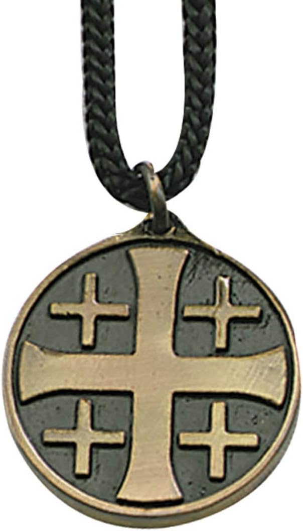 Needzo I Have Called You by Name RCIA Pendant Jerusalem Cross Necklace, 1 1/4 Inch