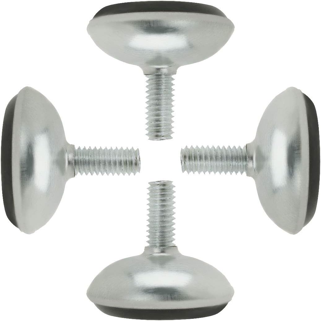 Sourcingmap M6 x 15 x 30mm Furniture Glide Leveling Feet Adjustable Leveler Floor Protector for Desk Stool Sofa Leg 4 Pack