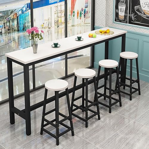 Mesa de pub resistente de alta carga con soporte metalico negro 2