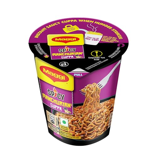 Image of MAGGI Spicy Manchurian Instant Cuppa Noodles - Delicious Slurpy Saucy Taste, 70.5g