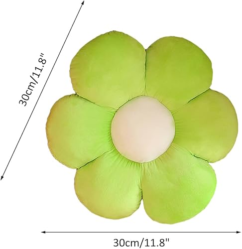 Vista 74 de lannery Almohadas de felpa de flores, cojín de suelo de flores para leer, habitación, ver la televisión (11.8 pulgadas, blanco-2)