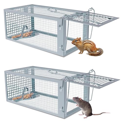 Mausefalle Lebend, Rattenfalle Lebendfalle 2er Set XXL Groß Tierfalle Wiederverwendbare Mäuse Falle Lebend Käfig für Innen & Aussen, 100{fbd7f3a080b02c85a2bacfb1f33548dc5ebb9bf33928823d55406803292493a3} Effektiv & Verletzungsfrei Mausefalle Lebend, Rattenfalle Lebendfalle 2er Set XXL Groß Tierfalle Wiederverwendbare Mäuse Falle Lebend Käfig für Innen & Aussen, 100{fbd7f3a080b02c85a2bacfb1f33548dc5ebb9bf33928823d55406803292493a3} Effektiv & Verletzungsfrei