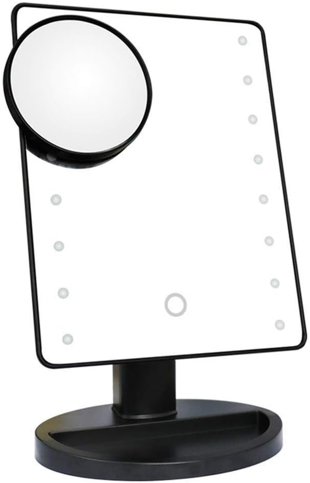 LIANXIAO Countertop Lighted Makeup Mirror LED Makeup