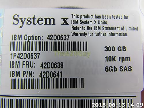 Lenovo Disque dur 300 Go échangeable à chaud 2.5 SFF Slim SAS 6Gb/ 10000 toursmin pour BladeCenter HS12 HS22 System x3400 M2 x3400 M3 x3550 M3 x35XX M2 x3650 M2 x3950 X5 - vue 8