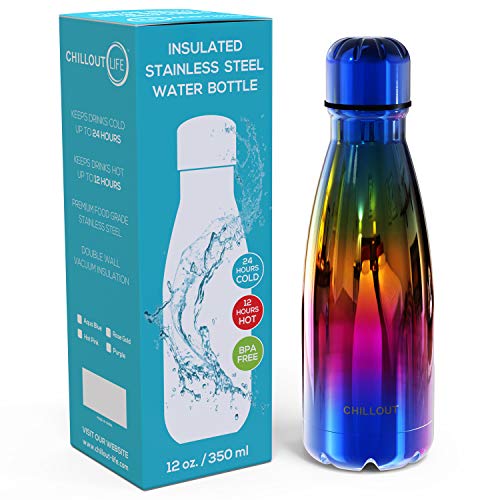 Image of CHILLOUT LIFE 12oz Kids Insulated Stainless Steel Water Bottle, Leak Proof