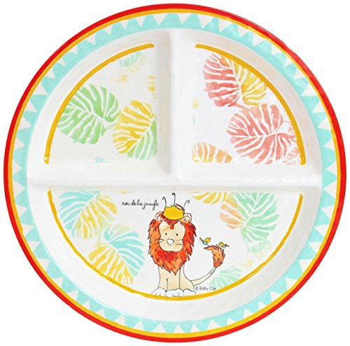 Baby Cie Dani Roi De La Jungle Round Textured Section Plate
