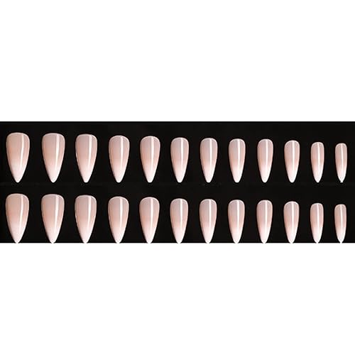 Miniatura 2 de Hkanlre Bling - Uñas postizas a presión tipo ataúd, puntas de uñas postizas de cobertura completa, uñas postizas medianas con degradado para mujeres