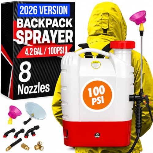 Battery Powered Backpack Sprayer - 4.2 Gallon...