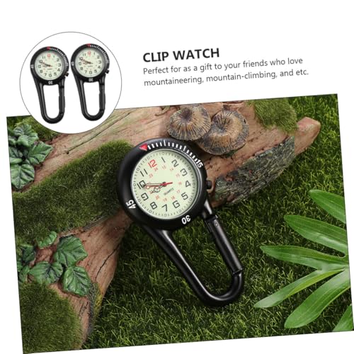 Reloj clip con dial fluorescente para mochila de montaña de senderismo pack de 2 piezas 4