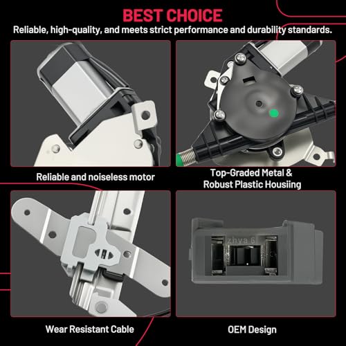 Image of BDFHYK 741-687 Power Window Regulator with Motor Front Right Compatible with Lincoln Town Car 1998-2011