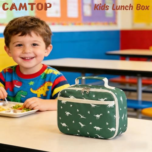 Image of CAMTOP Lunch Box Kids Boys Insulated Lunch Cooler Bag Reusable Lunch Tote Kit for School Travel