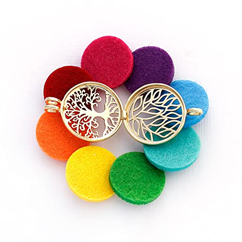 Colar Difusor Árvore da Vida para Aromaterapia Dourado